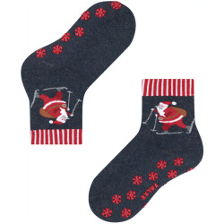 FALKE Skiing Santa Socken Kinder blue melange 39-42