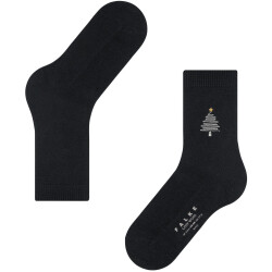 FALKE Cosy Wool Christmas Tree Socken Damen black 35-38