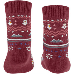 FALKE Winter Fair Isle Socken Kinder ruby 35-38