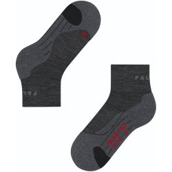 FALKE TK2 Explore Ankle Trekkingsocken asphalt melange 46-48