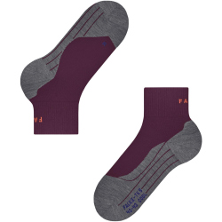 FALKE TK5 Short Cool Wandersocken Damen dark mauve 39-40