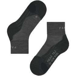 FALKE TK2 Wool Short Socken Damen smog 39-40