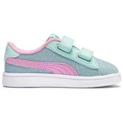 PUMA Smash v2 Glitz Glam Baby-Sneaker mit Klettverschluss