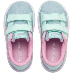 PUMA Smash v2 Glitz Glam Baby-Sneaker mit Klettverschluss