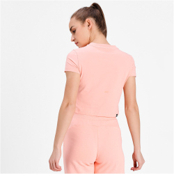 PUMA Essentials Slim Logo Cropped T-Shirt Damen