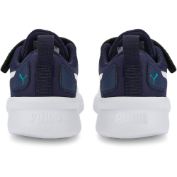 PUMA Flyer Runner Baby-Sneaker mit Klettverschluss peacoat/puma white/deep aqua 24