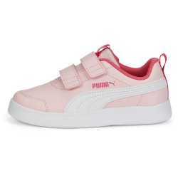 PUMA Courtflex v2 PS Kinder Sneaker mit Klettverschluss almond blossom/puma white 30