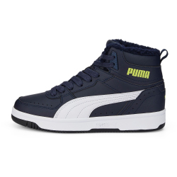 PUMA Rebound Joy Fell-Sneaker Kinder parisian night/puma white/light lime 38.5