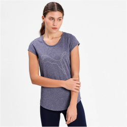 PUMA Performance Heather Cat Trainingsshirt Damen peacoat heather XS