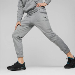 PUMA Train Pwrhouse Fleece Trainingshose Herren medium gray heather XXL