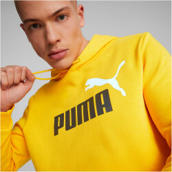 PUMA Ess+ Metallic 2 Col Big Logo Fleece-Hoodie Herren tangerine M