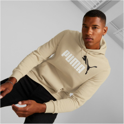 PUMA Ess+ Metallic 2 Col Big Logo Fleece-Hoodie Herren light sand 3XL