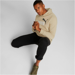 PUMA Ess+ Metallic 2 Col Big Logo Fleece-Hoodie Herren light sand 3XL