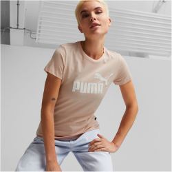 PUMA Essentials Logo T-Shirt Damen rose quartz S