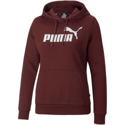 PUMA Essentials Logo Fleece Hoodie Damen aubergine XS