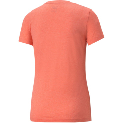 PUMA Essentials Logo Heather T-Shirt Damen salmon S