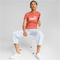 PUMA Essentials Logo Heather T-Shirt Damen salmon S