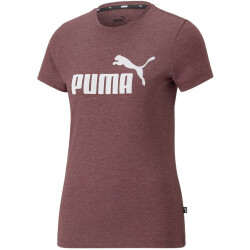 PUMA Essentials Logo Heather T-Shirt Damen aubergine S