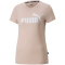 PUMA Essentials Logo Heather T-Shirt Damen rose quartz S