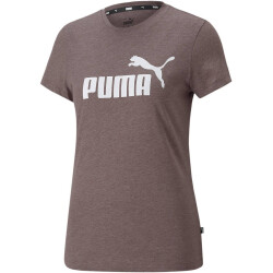 PUMA Essentials Logo Heather T-Shirt Damen dusty plum S