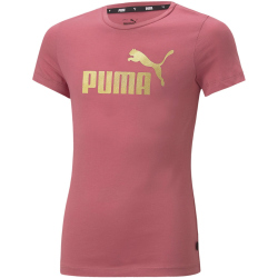 PUMA Ess+ Metallic Logo T-Shirt M&auml;dchen dusty orchid 152