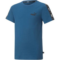 PUMA Ess+ Metallic Tape T-Shirt Jungen lake blue 104