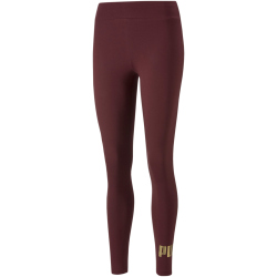 PUMA Ess+ Metallic Leggings Damen aubergine M
