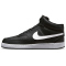 NIKE Court Vision Mid-Top Sneaker Herren black/white-black 38.5