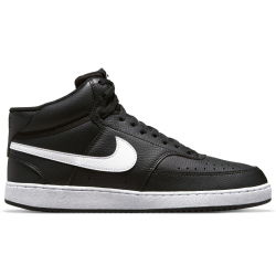 NIKE Court Vision Next Nature Mid-Top Sneaker Herren black/white-black 45