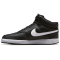 NIKE Court Vision Next Nature Mid-Top Sneaker Herren black/white-black 45