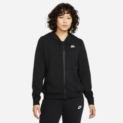 NIKE Sportswear Club Fleece Sweatjacke Damen black/white XS