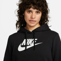 NIKE Sportswear Club Fleece Hoodie Damen 010 - black/white XL