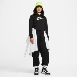 NIKE Sportswear Club Fleece Hoodie Damen black/white XXL