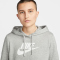NIKE Sportswear Club Fleece Hoodie Damen dk grey heather/white XL