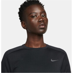 NIKE Dri-FIT Crew langarm Lauf-Oberteil Damen 010 - black/reflective silv XL
