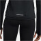 NIKE Dri-FIT Crew langarm Lauf-Oberteil Damen 010 - black/reflective silv XL