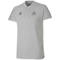 hummel 1. FC K&ouml;ln Travel Poloshirt Kinder grey...