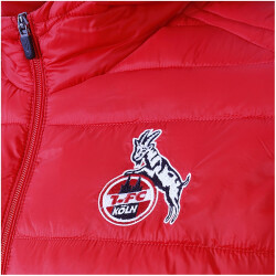 hummel 1. FC Köln Travel Steppjacke mit Kapuze 2022/23 true red S
