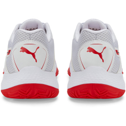 PUMA SolarSTRIKE II Hallenschuhe PUMA white/PUMA black/high risk red 44