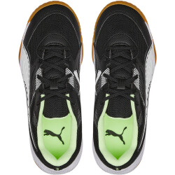 PUMA SolarFLASH II Hallenschuhe Kinder PUMA black/PUMA white/fizzy light/gum 34