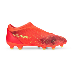 PUMA Ultra Match Laceless FG/AG Fu&szlig;ballschuhe Kinder fiery coral/fizzy light/puma black 28