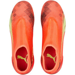 PUMA Ultra Match Laceless FG/AG Fußballschuhe Kinder fiery coral/fizzy light/puma black 29