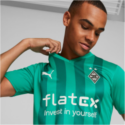 PUMA Borussia Mönchengladbach Auswärtstrikot 2022/23 mit Sponsor Herren pepper green/alpine green XL