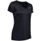 UNDER ARMOUR Tech kurzarm Trainingsshirt Damen 002 - black/metallic silver XL