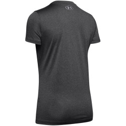UNDER ARMOUR Tech kurzarm Trainingsshirt Damen 090 - carbon heather/metallic silver XL
