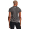 UNDER ARMOUR Tech kurzarm Trainingsshirt Damen 090 - carbon heather/metallic silver XL