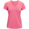 UNDER ARMOUR Tech Twist kurzarm Trainingsshirt Damen 655 - cerise/pink lemonade/metallic silver L