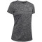 UNDER ARMOUR Tech Twist kurzarm Trainingsshirt Damen 001 - black/metallic silver XL