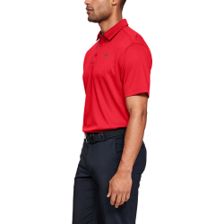 UNDER ARMOUR Tech Poloshirt Herren 600 - red/graphite/graphite M