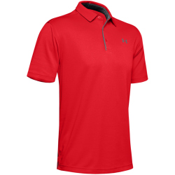 UNDER ARMOUR Tech Poloshirt Herren 600 - red/graphite/graphite M/T